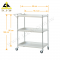 Three-shelved Stainless Steel Utility Cart(TW-08SD) 